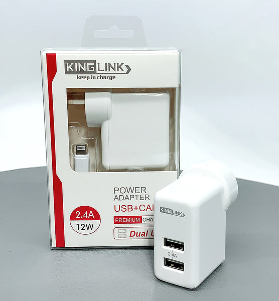 Kinglink M8J906L dual USB home charger with lightning cable